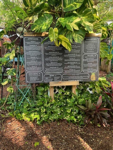 Dinner menu from Irie Island Eats