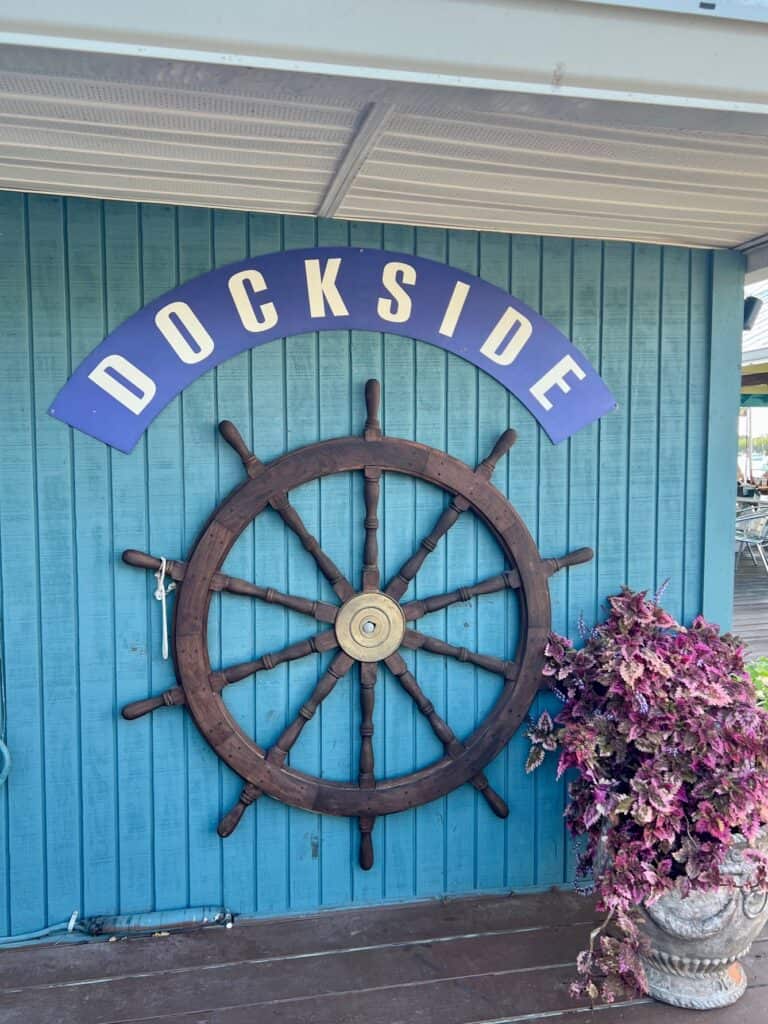 Exterior of Dockside bar and restaurant in Boot Key Harbor