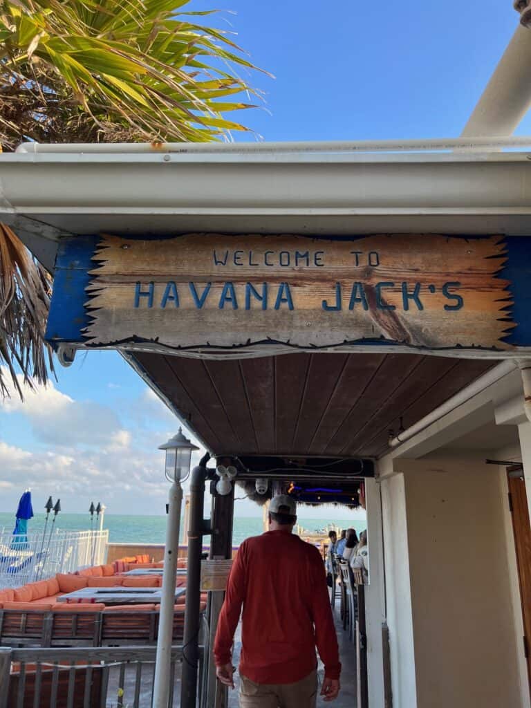 Image of the entrance to Havana Jacks in Marathon Florida