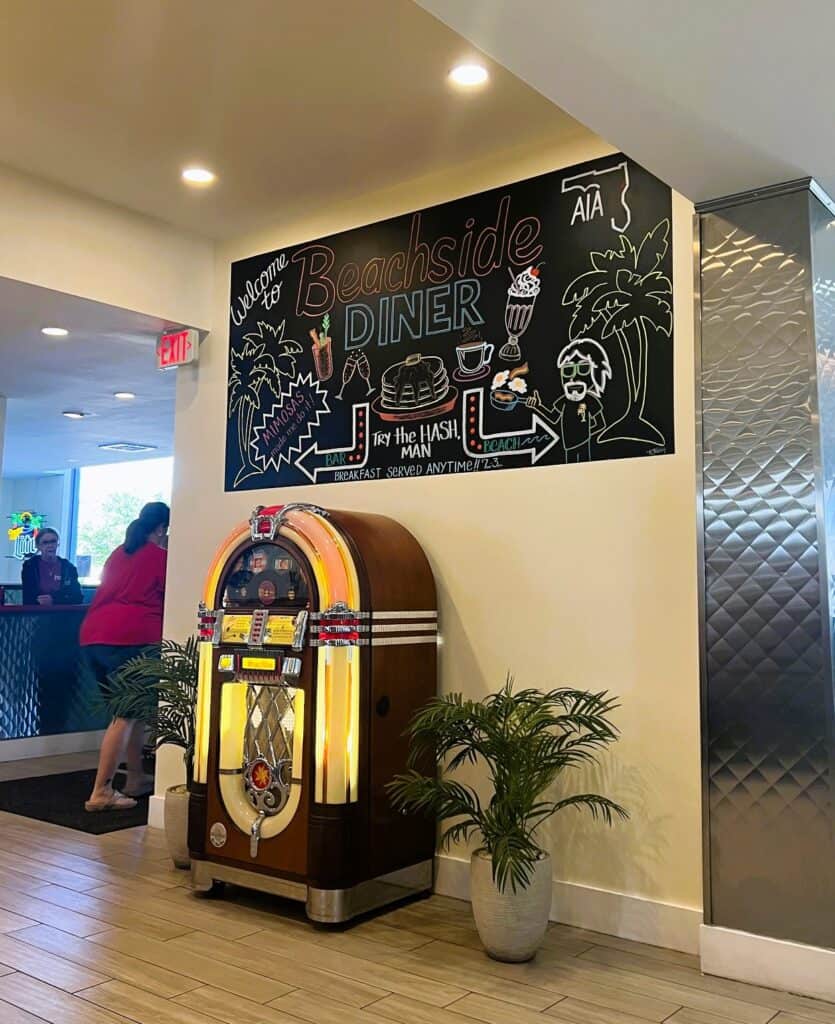 Jukebox inside the retro Beachside diner in St Augustine