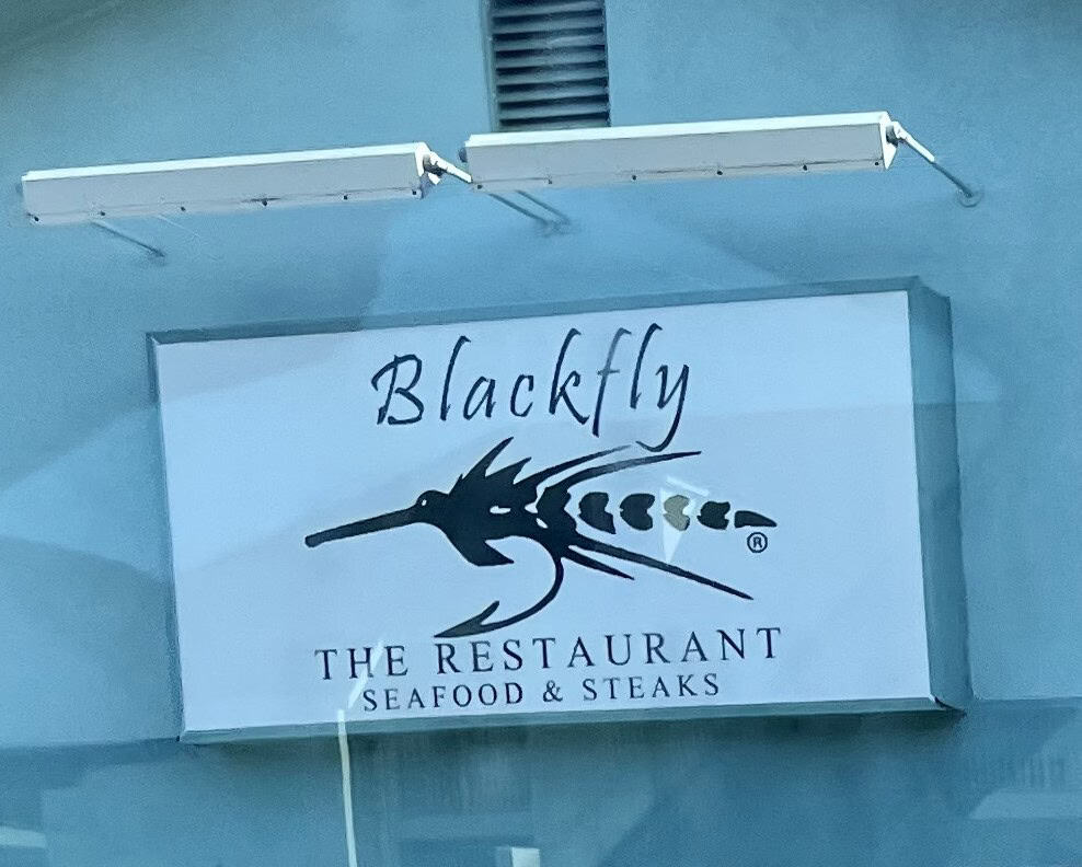 sign for blackfly restaurant