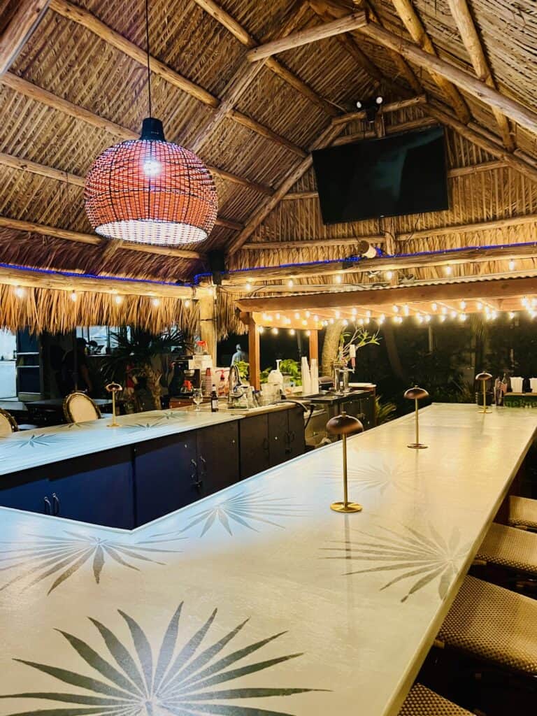 interior view of the renovated bar at Tiki 61 in Marathon Florida