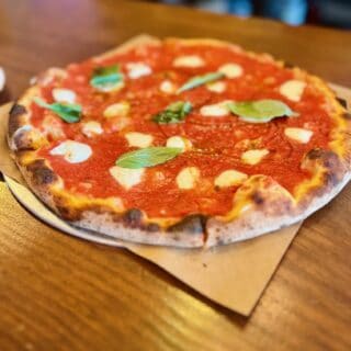 Woodfired pizza with toppings