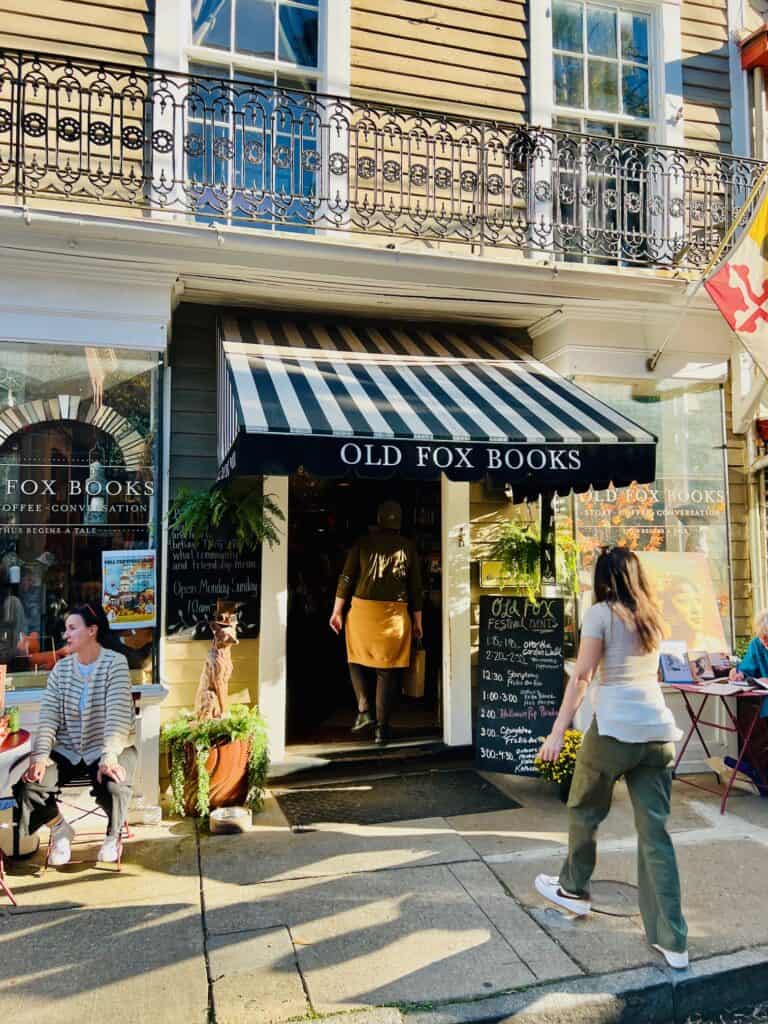 Exterior view of Old Fox Books in Annapolis