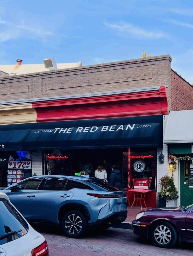 Exterior of The Red Bean Coffee shop on Main Street of Annapolis