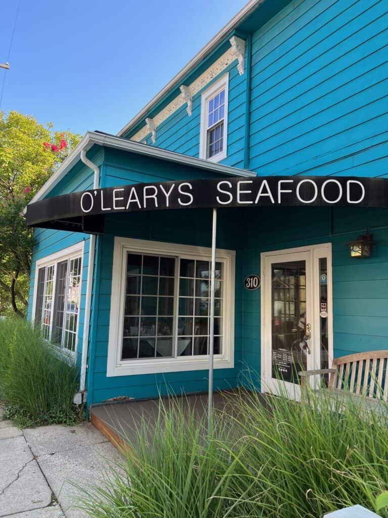 Exterior view of O'Leary's Seafood Restaurant. A fine dining seafood restaurant in the Eastport neighborhood of Annapolis, MD.