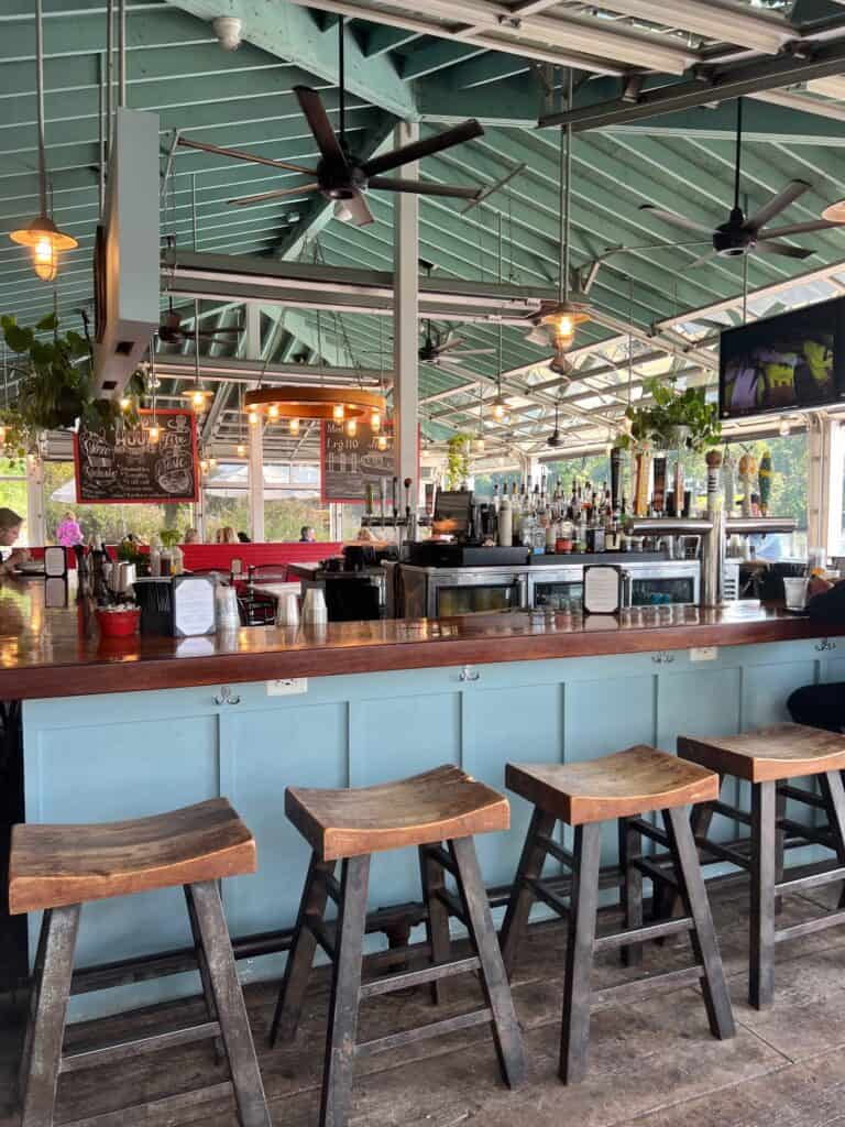 View of the bar inside The Point Crab Crab House & Grill in Arnold MD