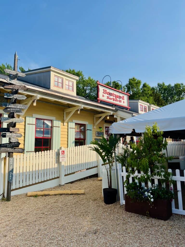 Boatyard Bar and Grille seafood restaurant exterior front entrance in Annapolis