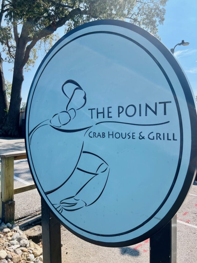Sign for The Point Seafood Restaurant in Arnold, MD
