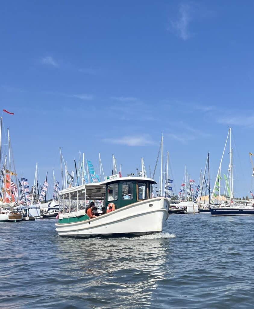 Water taxi boat in Annapolis out on the water