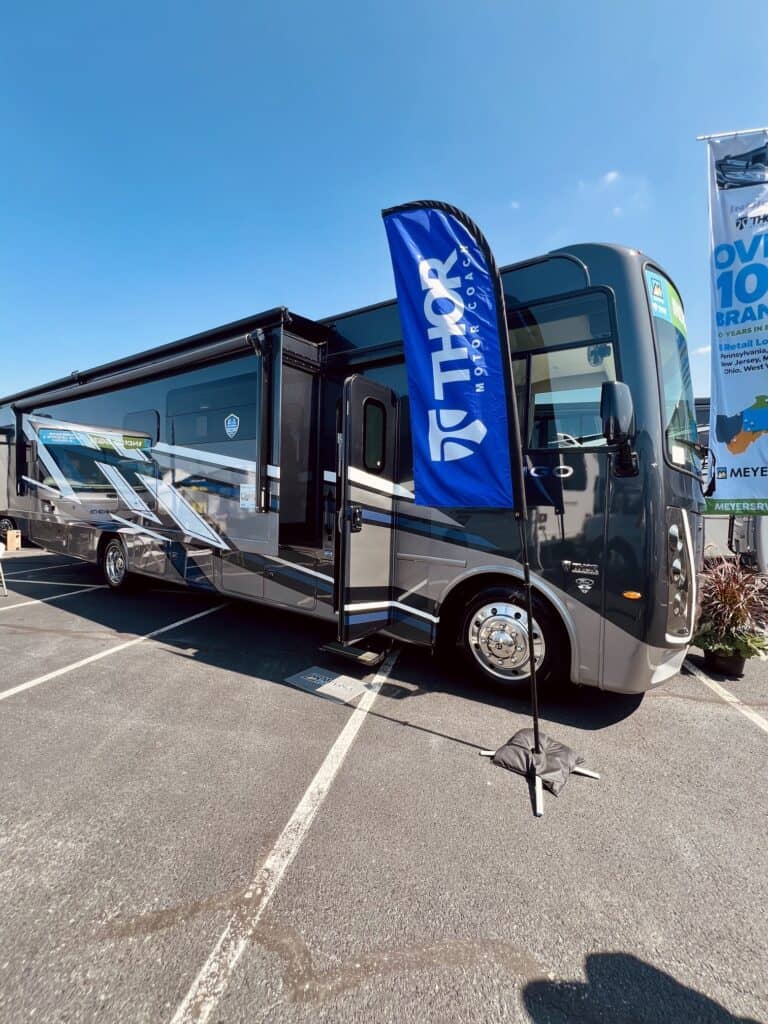 Exterior view of a Thor Hurricane Class A motorhome by Thor