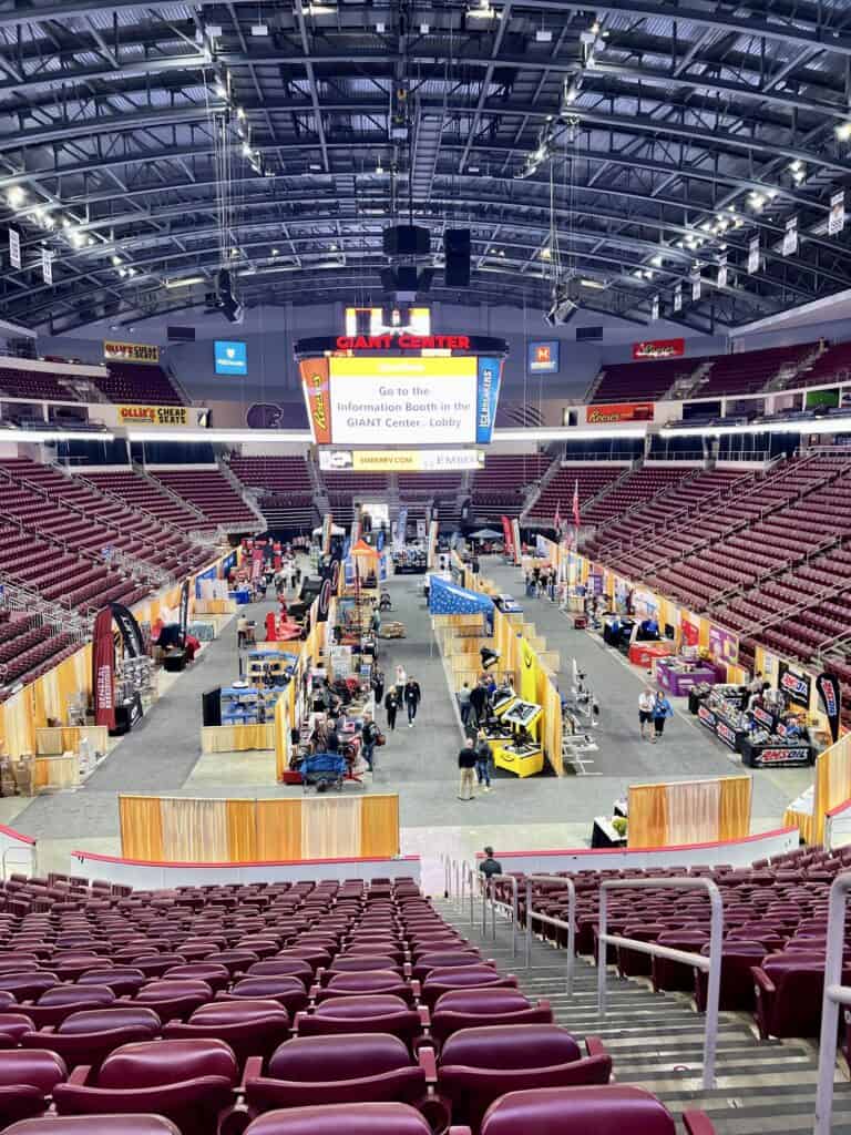 Inside the Giant Center has RV equipment and vendors set up