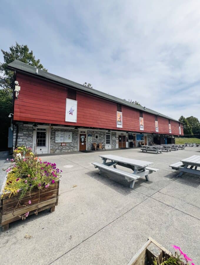 The Big Red barn campground office and camp store at Hersheypark Campground