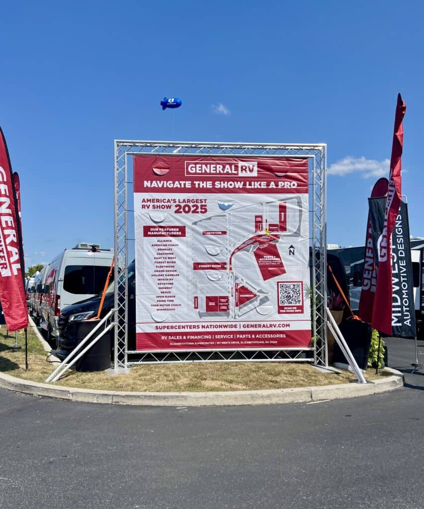 Map and exhibitor list for the Hershey Show